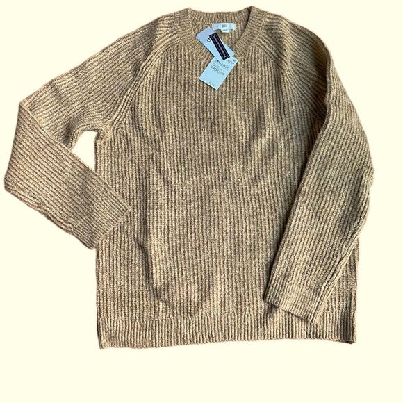 Nordstrom BP OSR Plaited Sweater Tan Boulder Sz S NWT - Picture 5 of 6